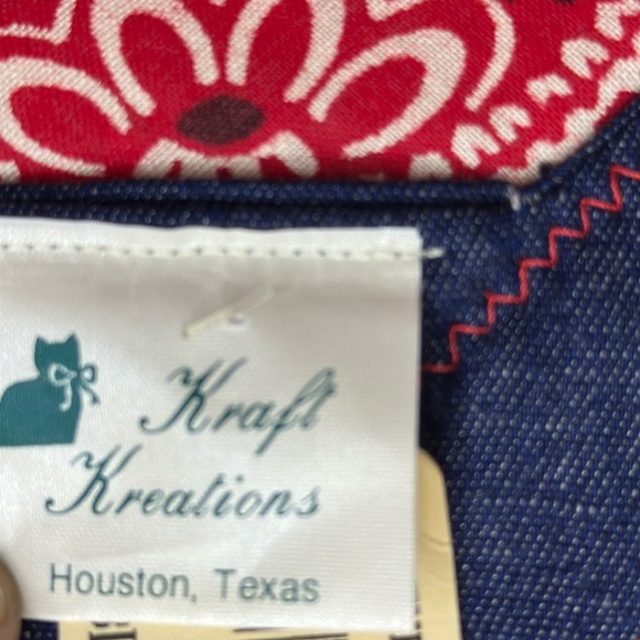 Children’s Red and Blue Cowboy Bandana Western Kerchief Bib - Picture 5 of 8